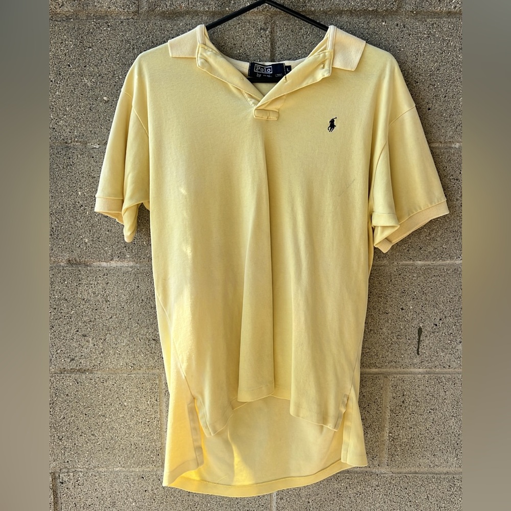 MENS LARGE RALPH LAUREN YELLOW POLO